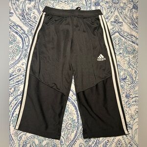 Black adidas training shorts